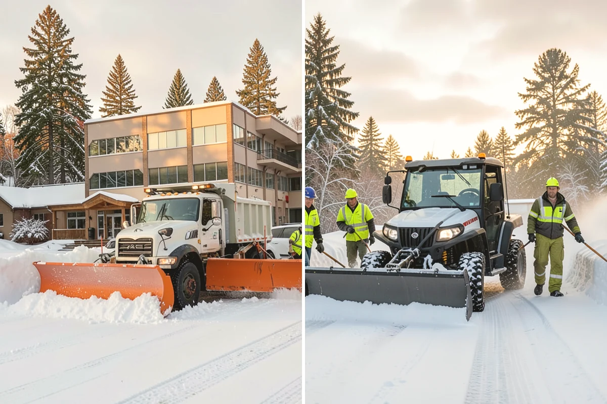 Concrete Driveway Snow Removal in Burlington, Skagit County, WA - We clear snow before meltwater soaks the slab