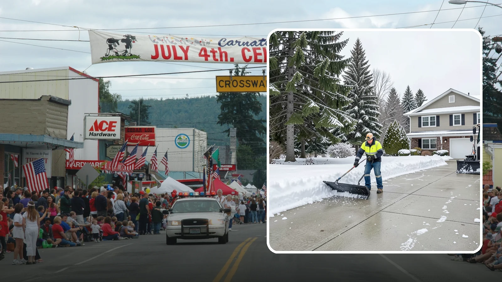 Concrete Driveway Snow Removal in Carnation, King County, WA - We clear concrete driveways and use deicers that protect the surface from spalling and scaling.