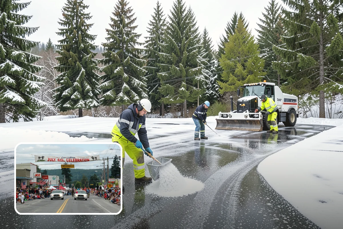 Concrete Driveway Snow Removal in Carnation, King County, WA - Prompt clearing to limit water intrusion