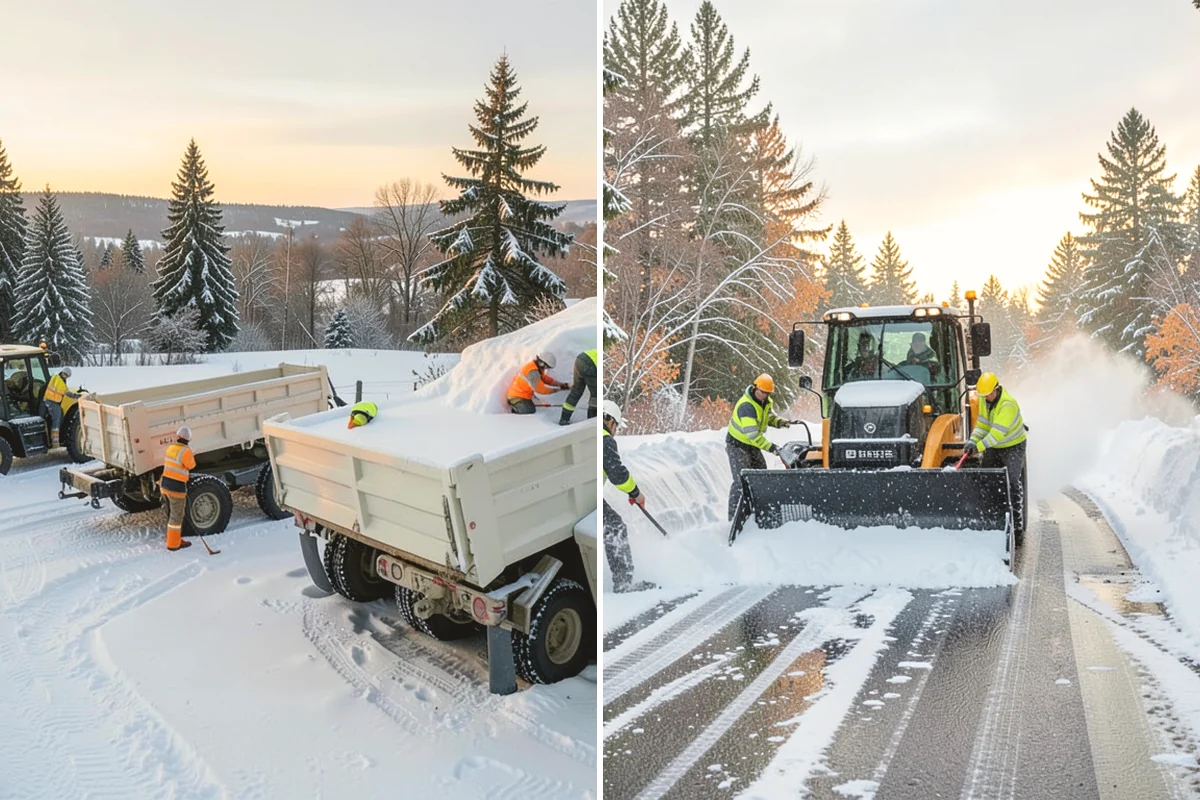 Concrete Driveway Snow Removal in Carnation, King County, WA - We clear snow before meltwater soaks the slab