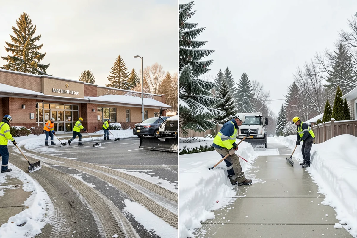 Concrete Driveway Snow Removal in Clyde Hill, King County, WA - We clear snow before meltwater soaks the slab