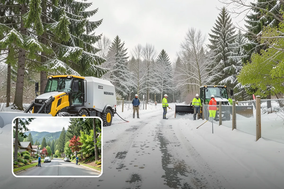 Concrete Driveway Snow Removal in Darrington, Snohomish County, WA - Prompt clearing to limit water intrusion