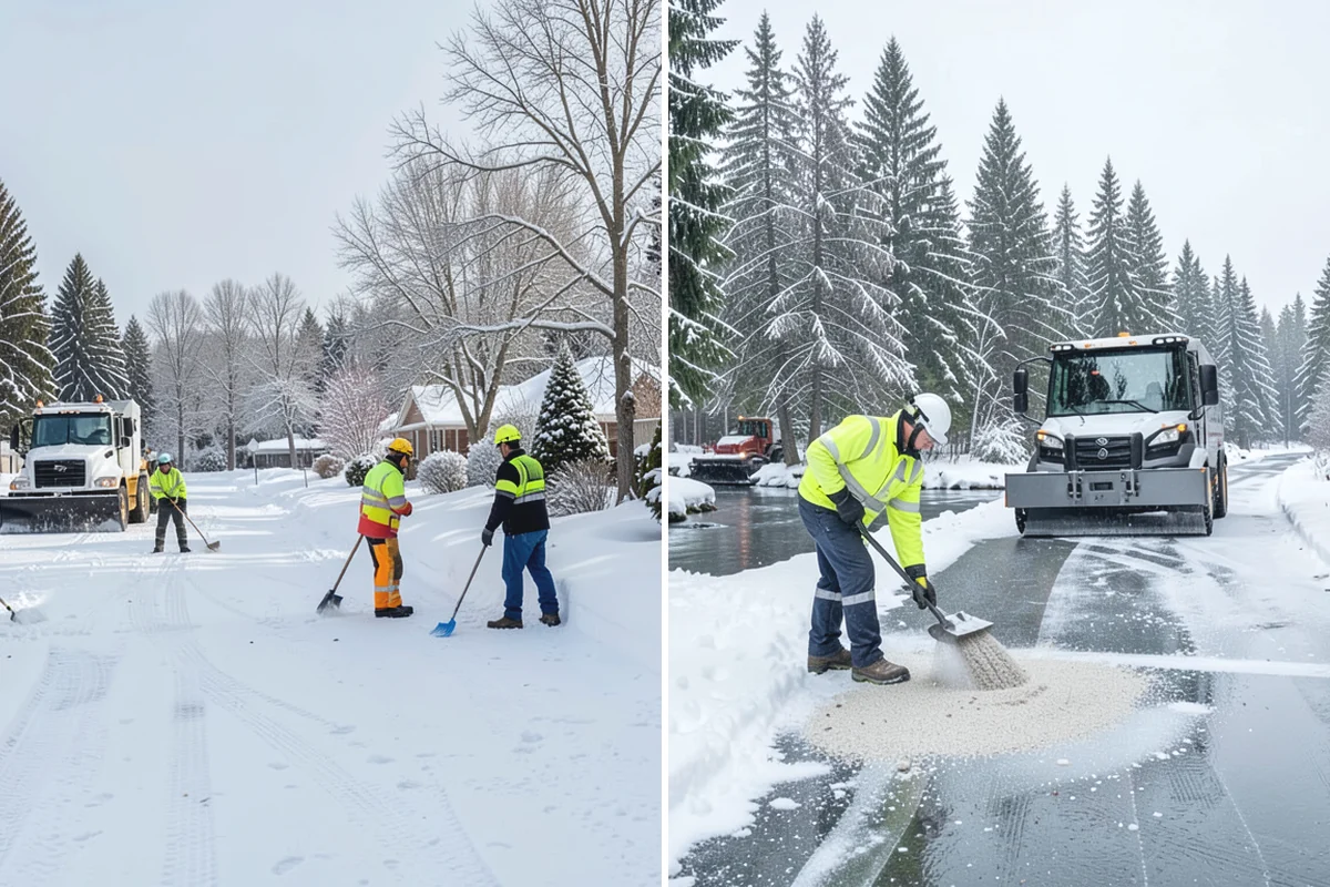 Concrete Driveway Snow Removal in Darrington, Snohomish County, WA - We clear snow before meltwater soaks the slab