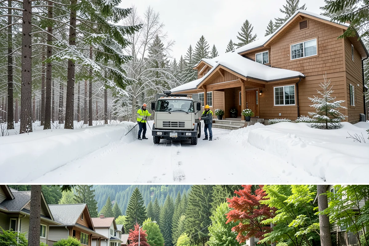Concrete Driveway Snow Removal in Darrington, Snohomish County, WA - Concrete driveway care matters most during repeated freeze-thaw spells in midwinter.