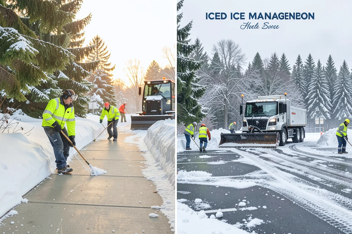 Concrete Driveway Snow Removal in Des Moines, King County, WA - We clear snow before meltwater soaks the slab