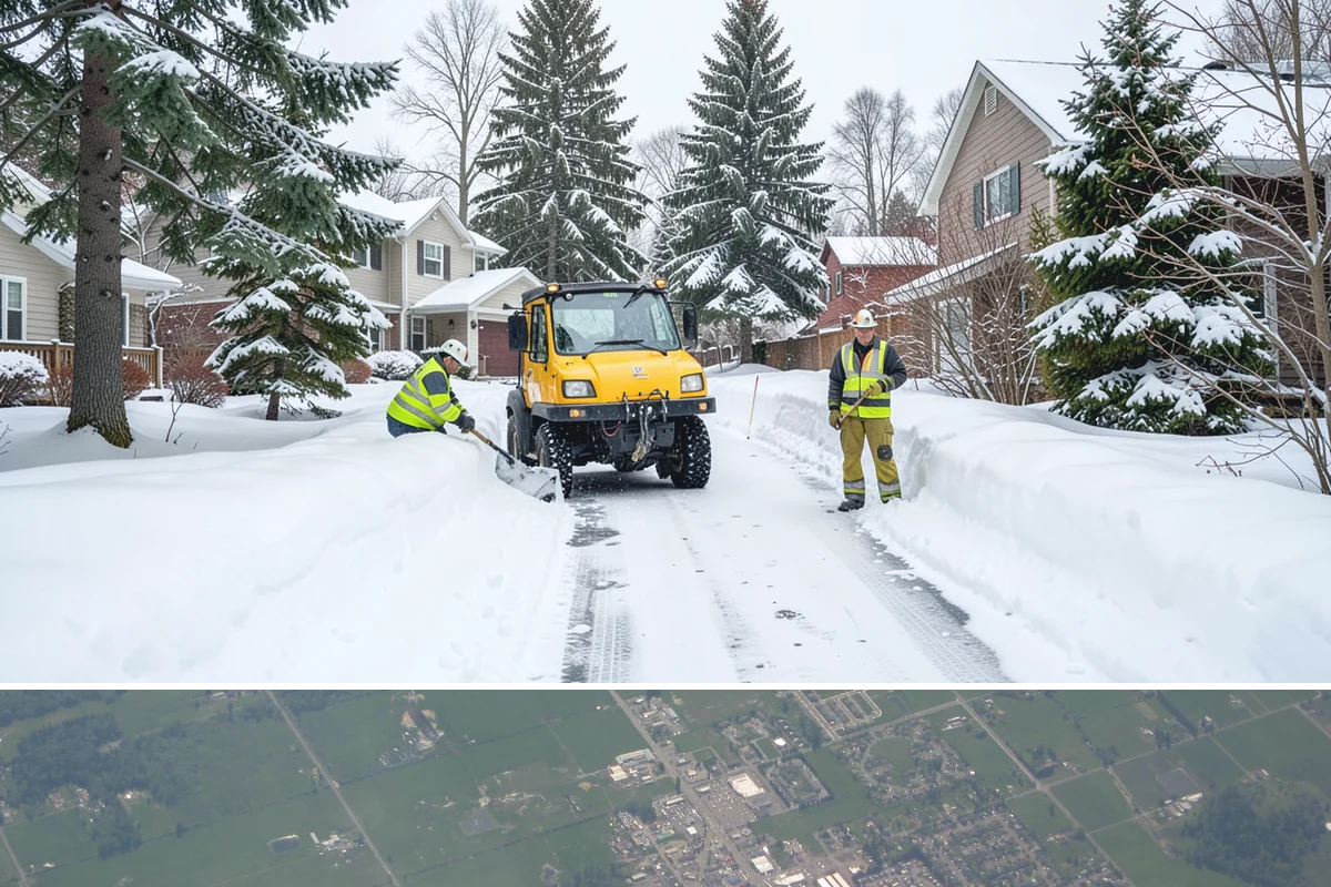 Concrete Driveway Snow Removal in Enumclaw, King County, WA - Concrete driveway care matters most during repeated freeze-thaw spells in midwinter.