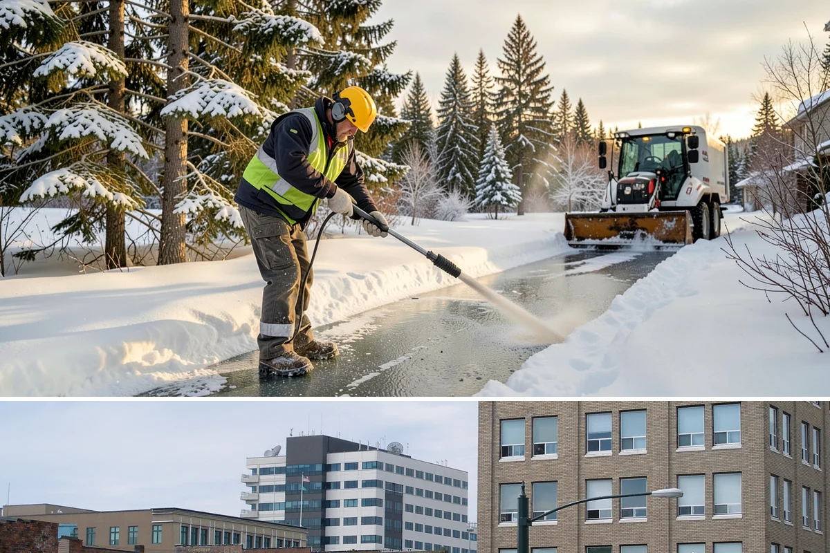 Concrete Driveway Snow Removal in Everett, Snohomish County, WA - Concrete driveway care matters most during repeated freeze-thaw spells in midwinter.