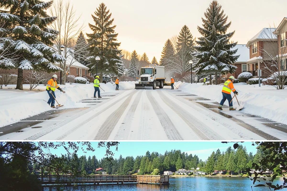 Concrete Driveway Snow Removal in Federal Way, King County, WA - Concrete driveway care matters most during repeated freeze-thaw spells in midwinter.