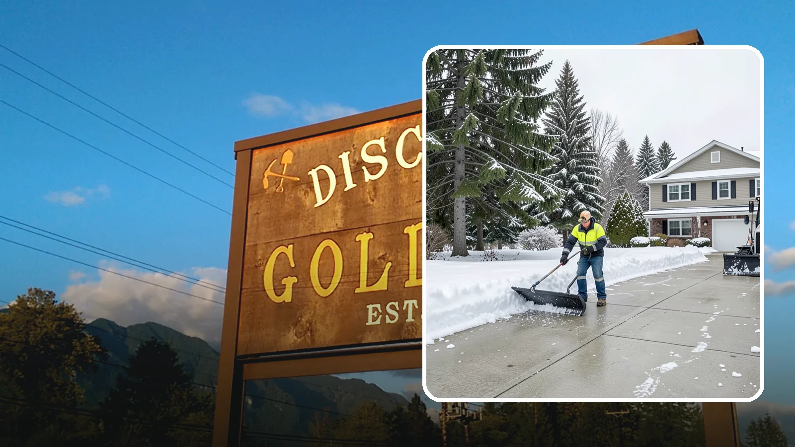 Concrete Driveway Snow Removal in Gold Bar, Snohomish County, WA - We clear concrete driveways and use deicers that protect the surface from spalling and scaling.