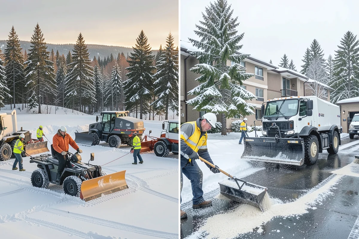 Concrete Driveway Snow Removal in Hamilton, Skagit County, WA - We clear snow before meltwater soaks the slab