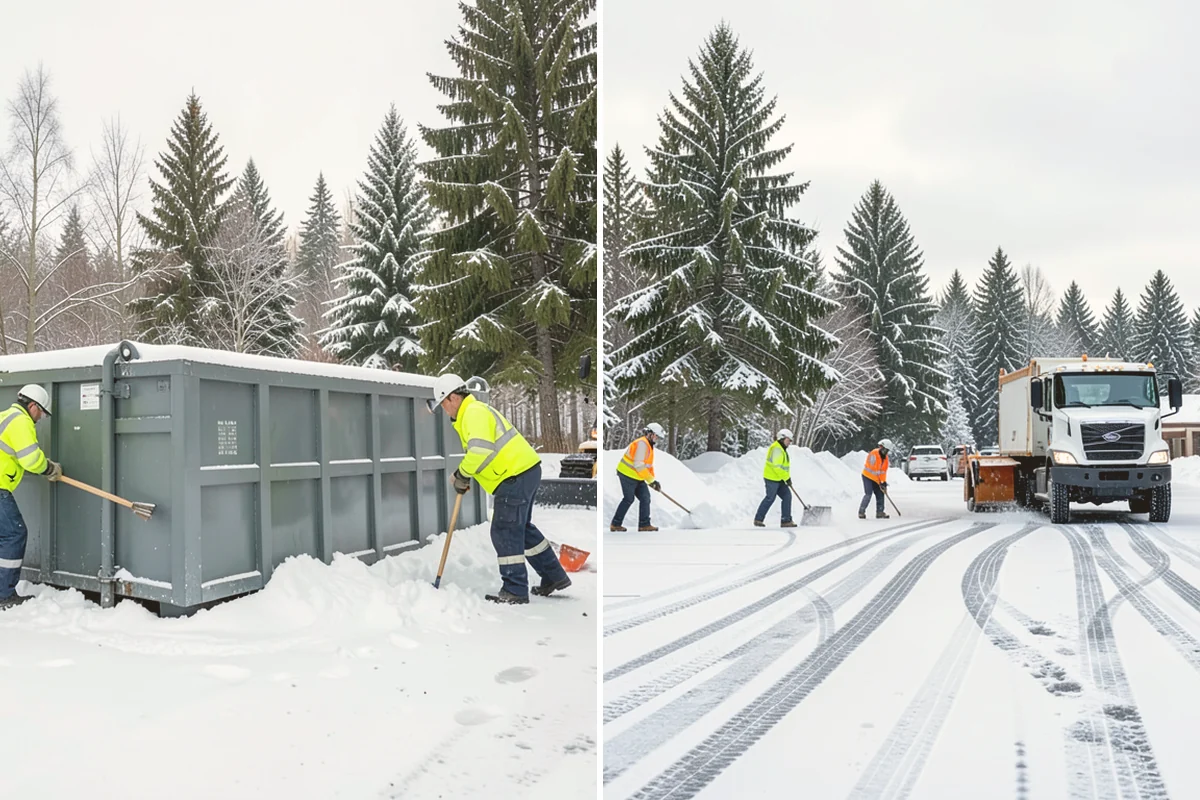 Concrete Driveway Snow Removal in Index, Snohomish County, WA - We clear snow before meltwater soaks the slab