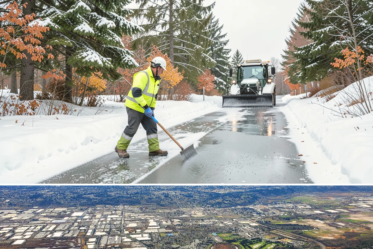 Concrete Driveway Snow Removal in Kent, King County, WA - Concrete driveway care matters most during repeated freeze-thaw spells in midwinter.