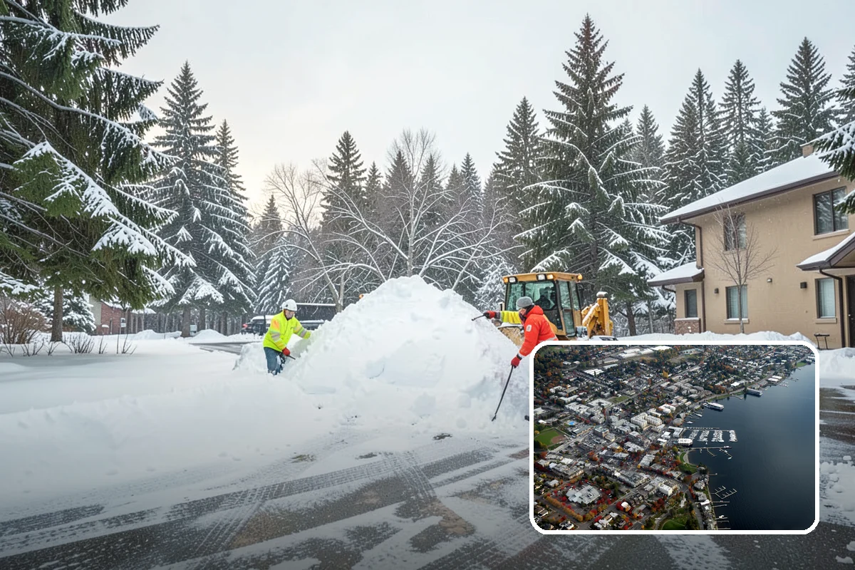 Concrete Driveway Snow Removal in Kirkland, King County, WA - Prompt clearing to limit water intrusion