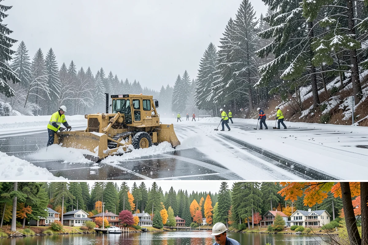 Concrete Driveway Snow Removal in La Conner, Skagit County, WA - Concrete driveway care matters most during repeated freeze-thaw spells in midwinter.