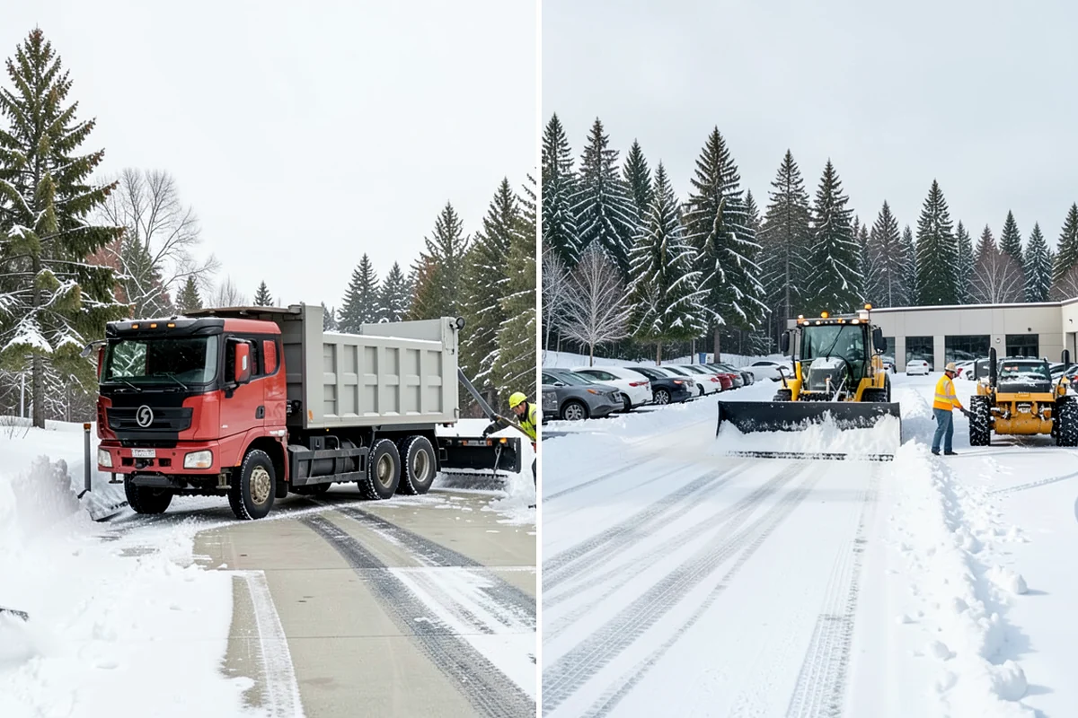 Concrete Driveway Snow Removal in Lakewood, Pierce County, WA - We clear snow before meltwater soaks the slab