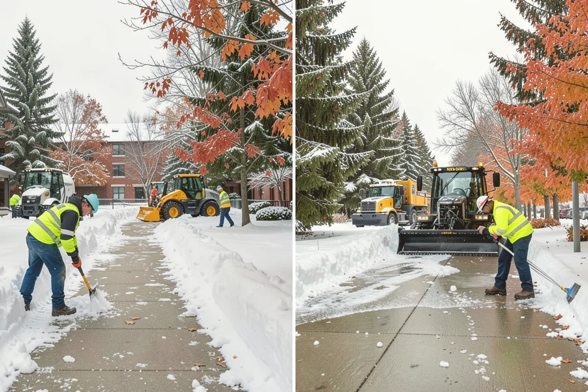 Concrete Driveway Snow Removal in Langley, Island County, WA - We clear snow before meltwater soaks the slab