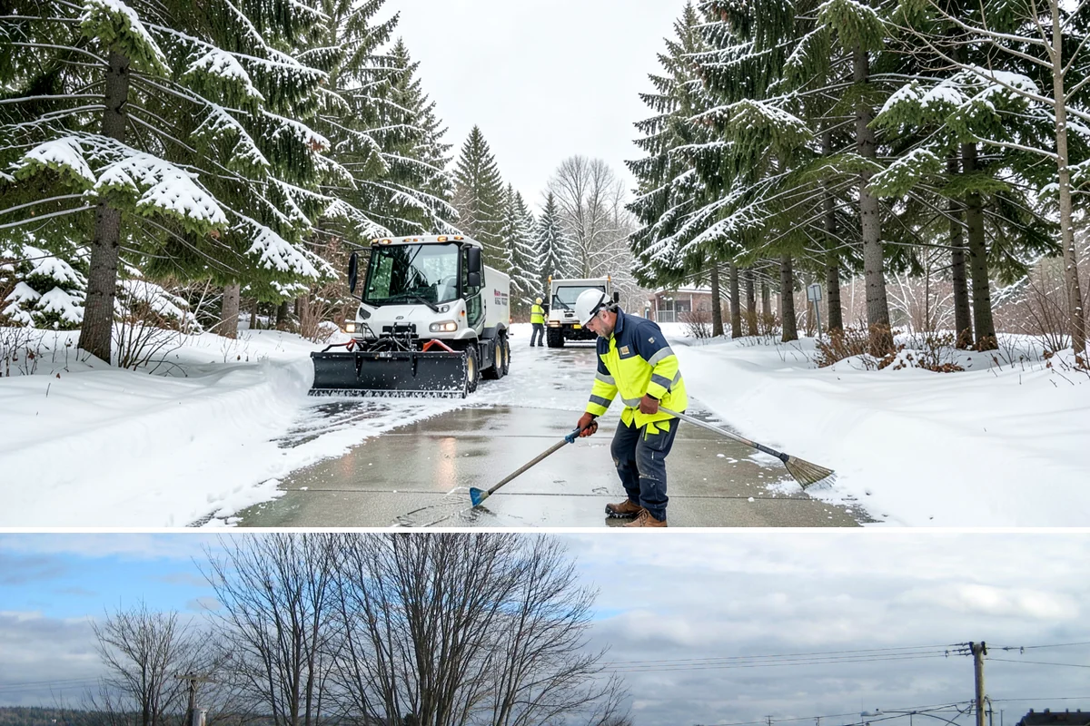 Concrete Driveway Snow Removal in Langley, Island County, WA - Concrete driveway care matters most during repeated freeze-thaw spells in midwinter.