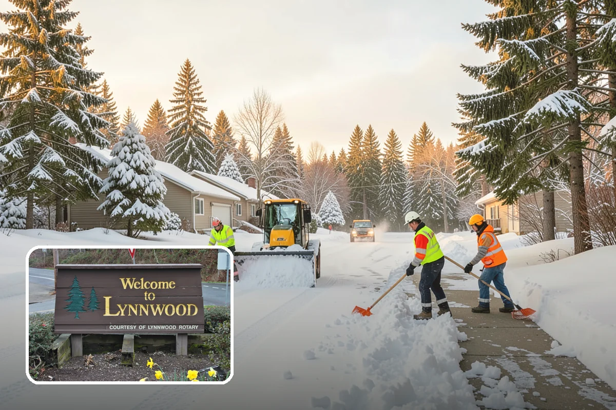 Concrete Driveway Snow Removal in Lynnwood, Snohomish County, WA - Prompt clearing to limit water intrusion