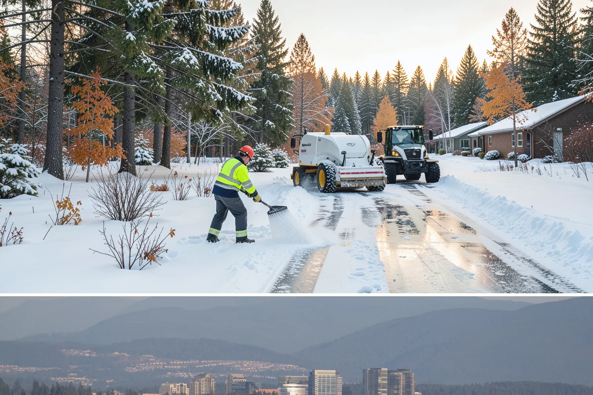 Concrete Driveway Snow Removal in Medina, King County, WA - Concrete driveway care matters most during repeated freeze-thaw spells in midwinter.
