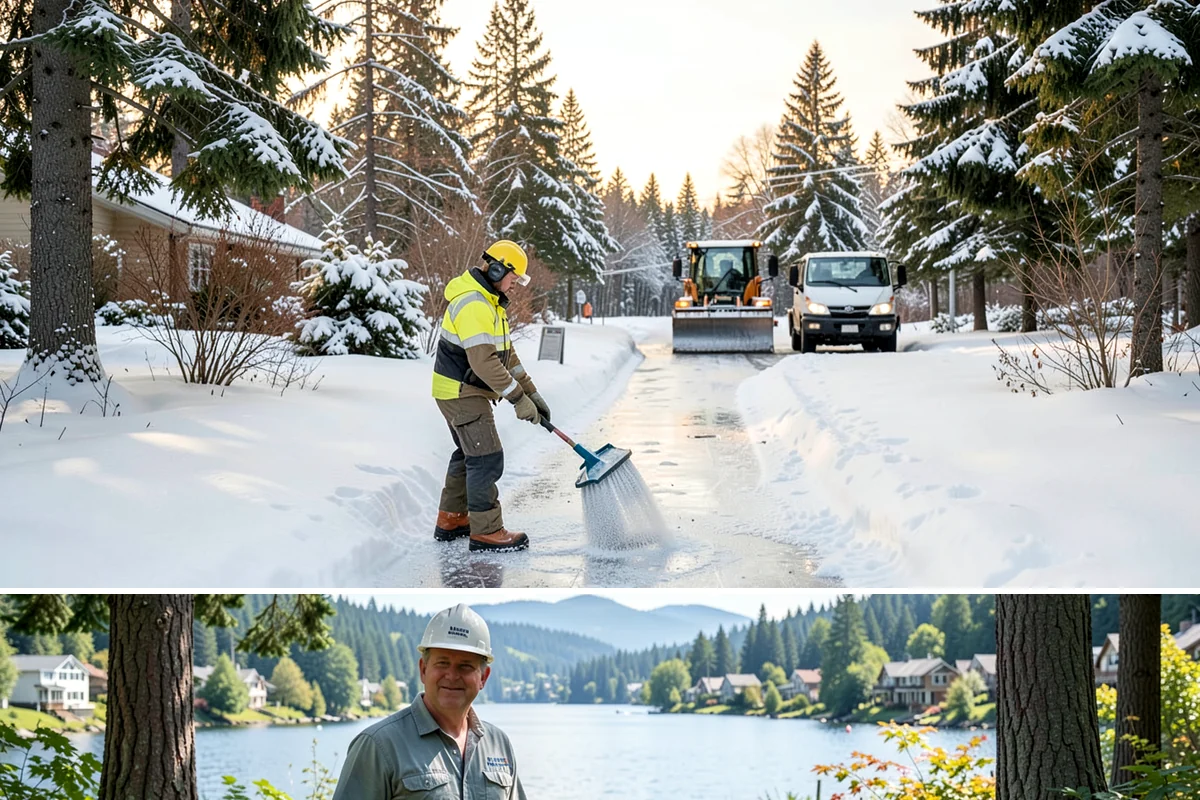 Concrete Driveway Snow Removal in Milton, King County, WA - Concrete driveway care matters most during repeated freeze-thaw spells in midwinter.
