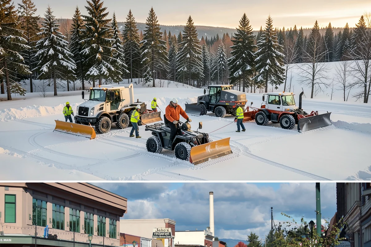 Concrete Driveway Snow Removal in Monroe, Snohomish County, WA - Concrete driveway care matters most during repeated freeze-thaw spells in midwinter.