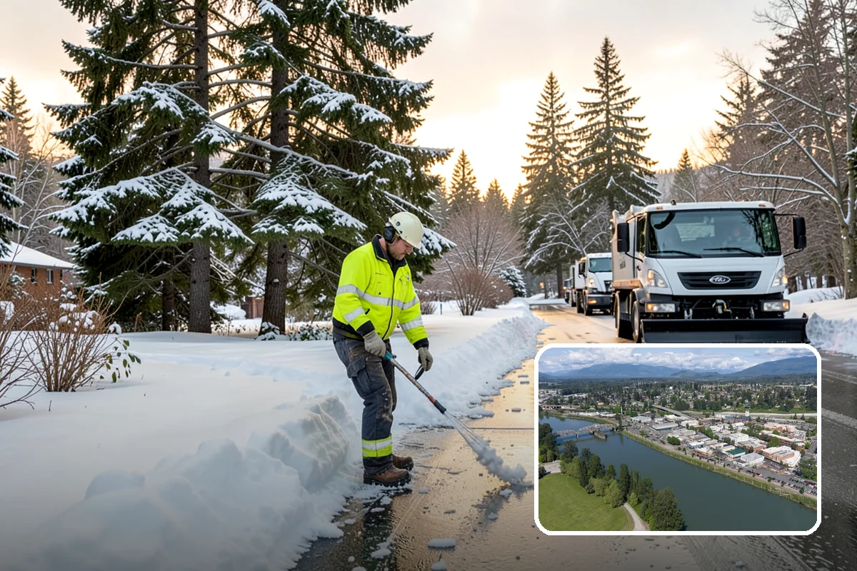 Concrete Driveway Snow Removal in Mount Vernon, Skagit County, WA - Prompt clearing to limit water intrusion