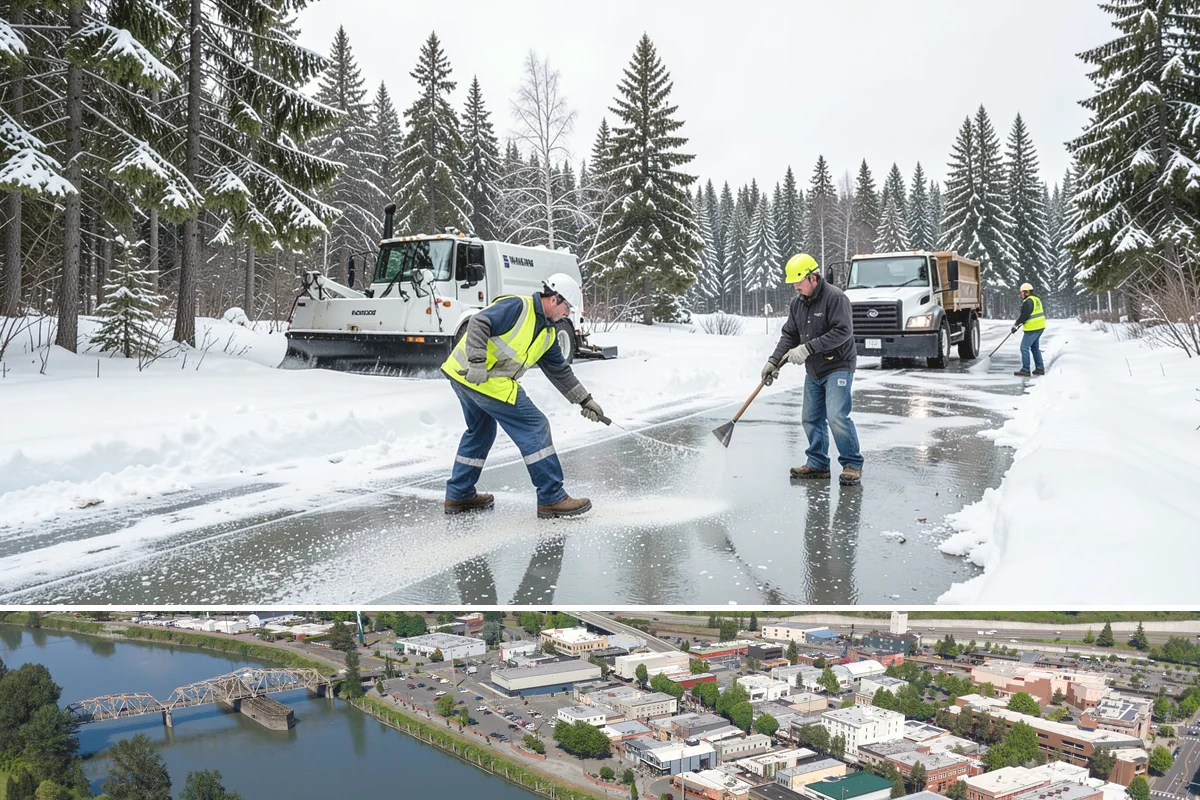 Concrete Driveway Snow Removal in Mount Vernon, Skagit County, WA - Concrete driveway care matters most during repeated freeze-thaw spells in midwinter.
