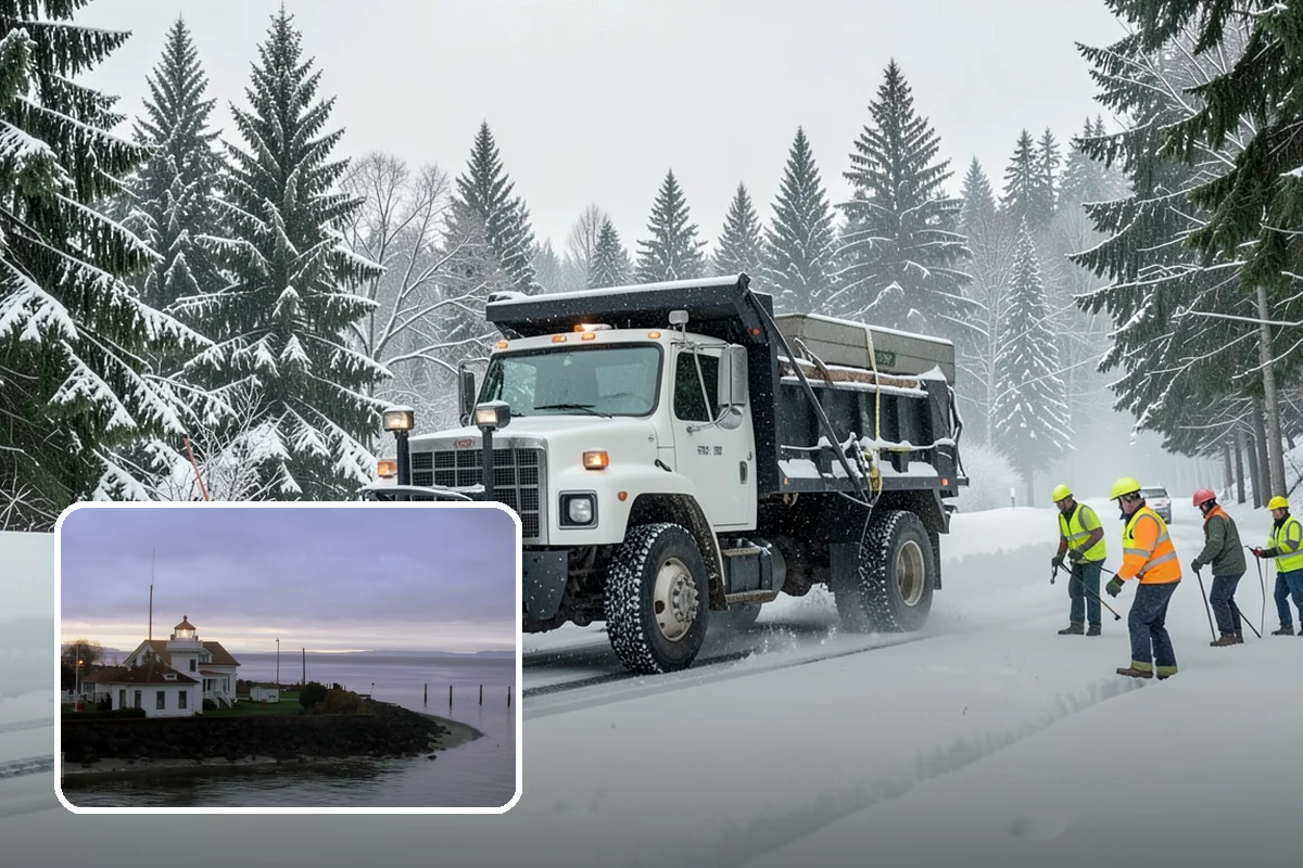 Concrete Driveway Snow Removal in Mukilteo, Snohomish County, WA - Prompt clearing to limit water intrusion