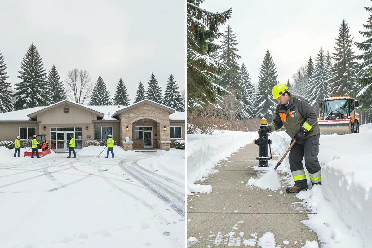 Concrete Driveway Snow Removal in Mukilteo, Snohomish County, WA - We clear snow before meltwater soaks the slab