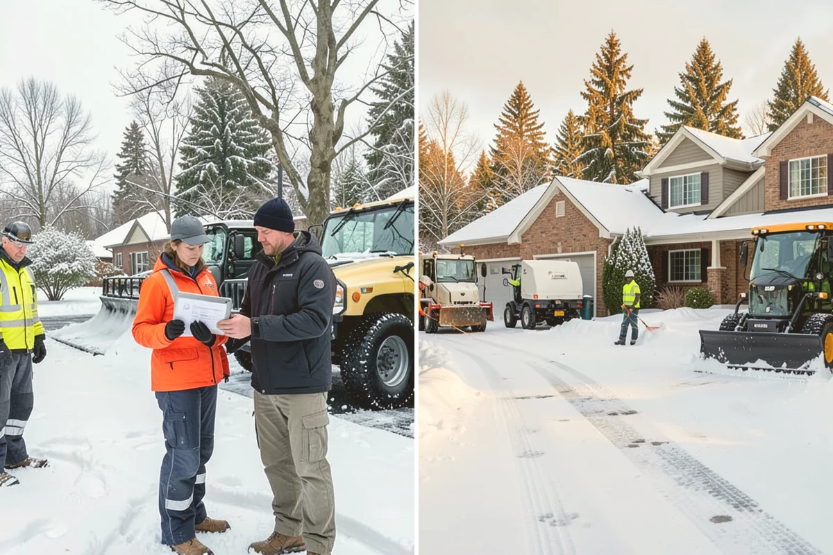 Concrete Driveway Snow Removal in Newcastle, King County, WA - We clear snow before meltwater soaks the slab