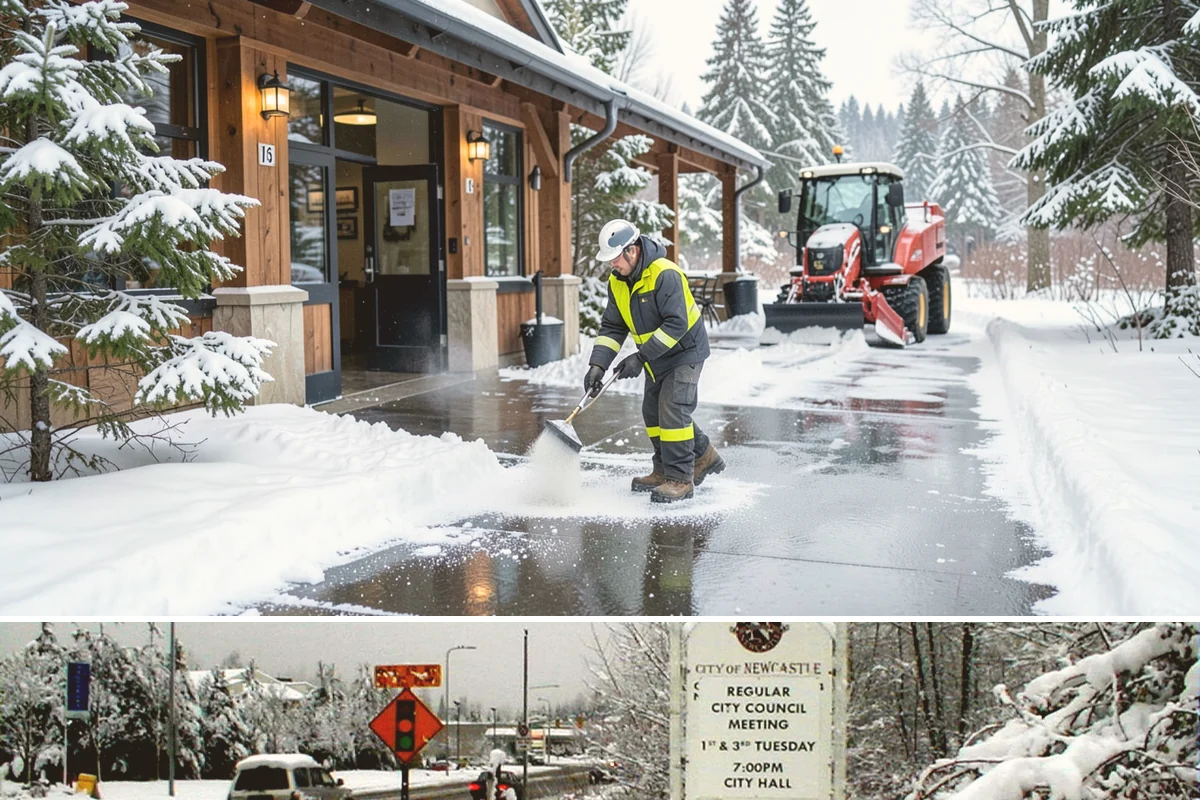 Concrete Driveway Snow Removal in Newcastle, King County, WA - Concrete driveway care matters most during repeated freeze-thaw spells in midwinter.