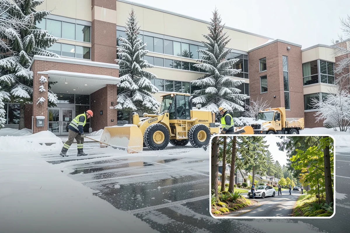 Concrete Driveway Snow Removal in Normandy Park, King County, WA - Prompt clearing to limit water intrusion
