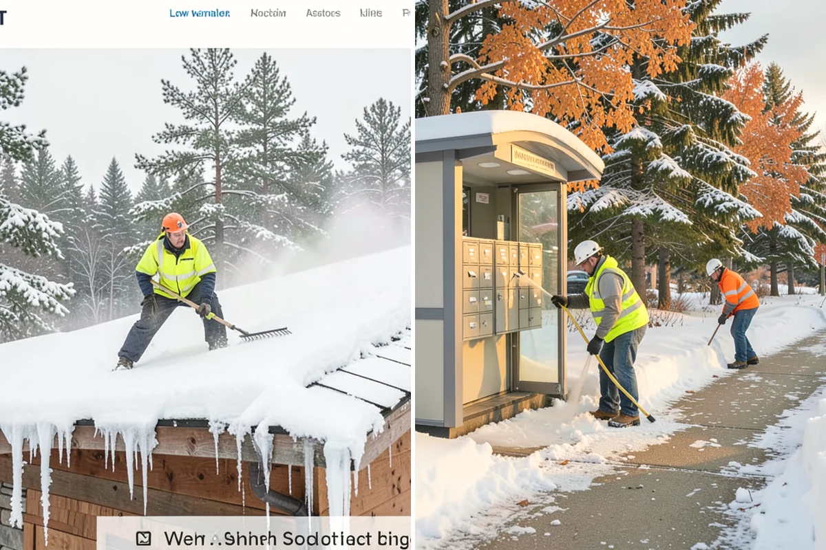Concrete Driveway Snow Removal in North Bend, King County, WA - We clear snow before meltwater soaks the slab