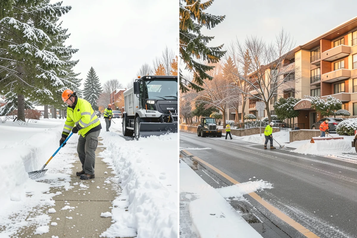 Concrete Driveway Snow Removal in Oak Harbor, Island County, WA - We clear snow before meltwater soaks the slab