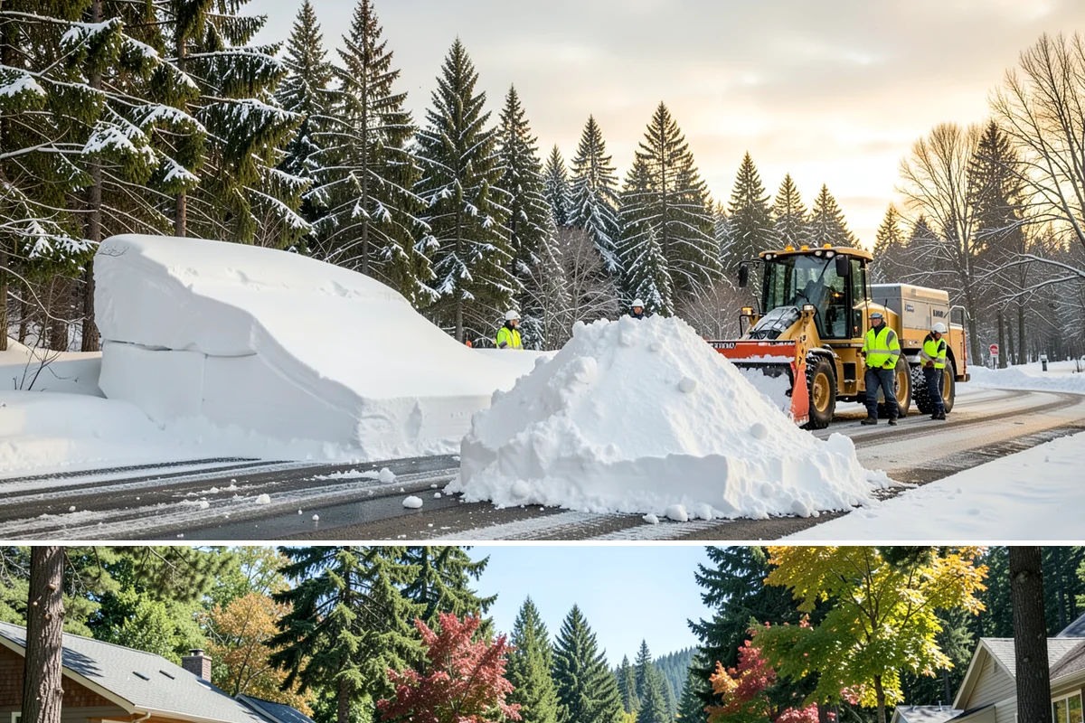 Concrete Driveway Snow Removal in Orting, Pierce County, WA - Concrete driveway care matters most during repeated freeze-thaw spells in midwinter.