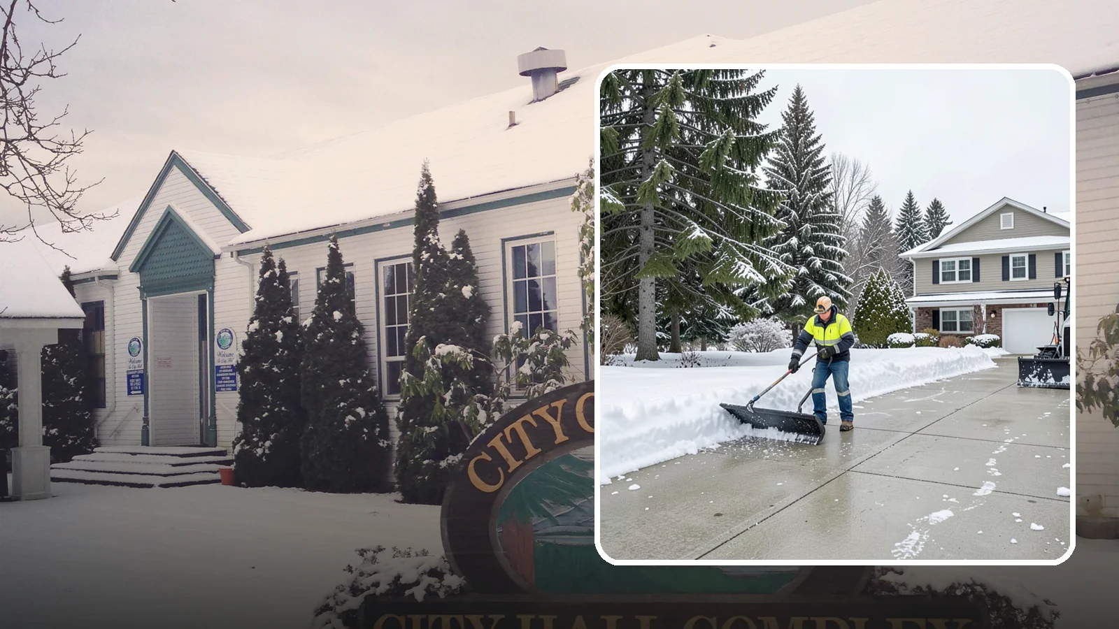 Concrete Driveway Snow Removal in Pacific, King County, WA - We clear concrete driveways and use deicers that protect the surface from spalling and scaling.