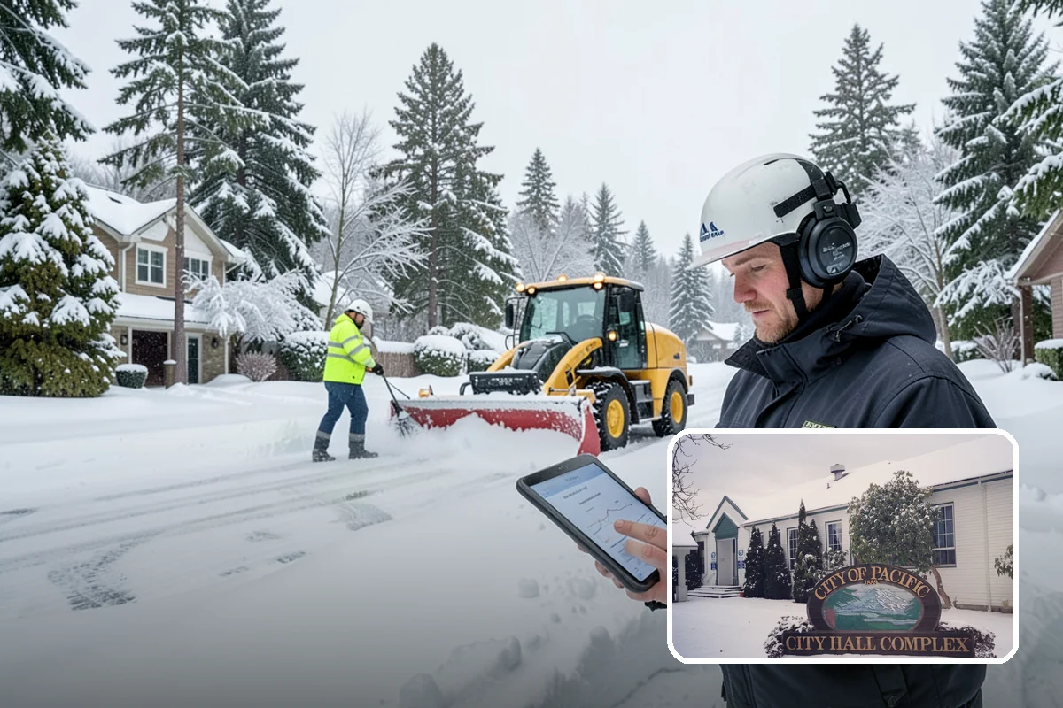 Concrete Driveway Snow Removal in Pacific, King County, WA - Prompt clearing to limit water intrusion
