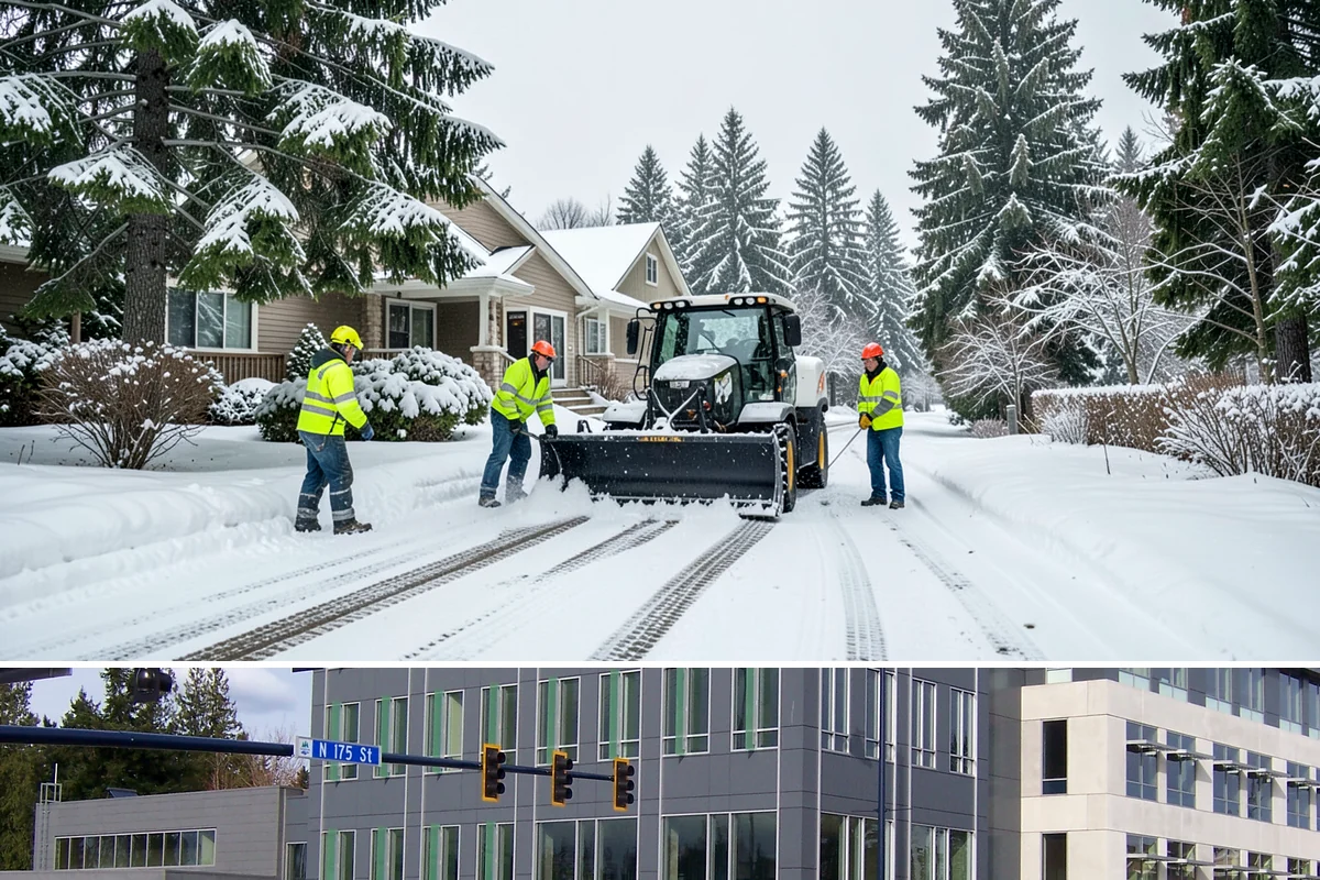 Concrete Driveway Snow Removal in Shoreline, King County, WA - Concrete driveway care matters most during repeated freeze-thaw spells in midwinter.