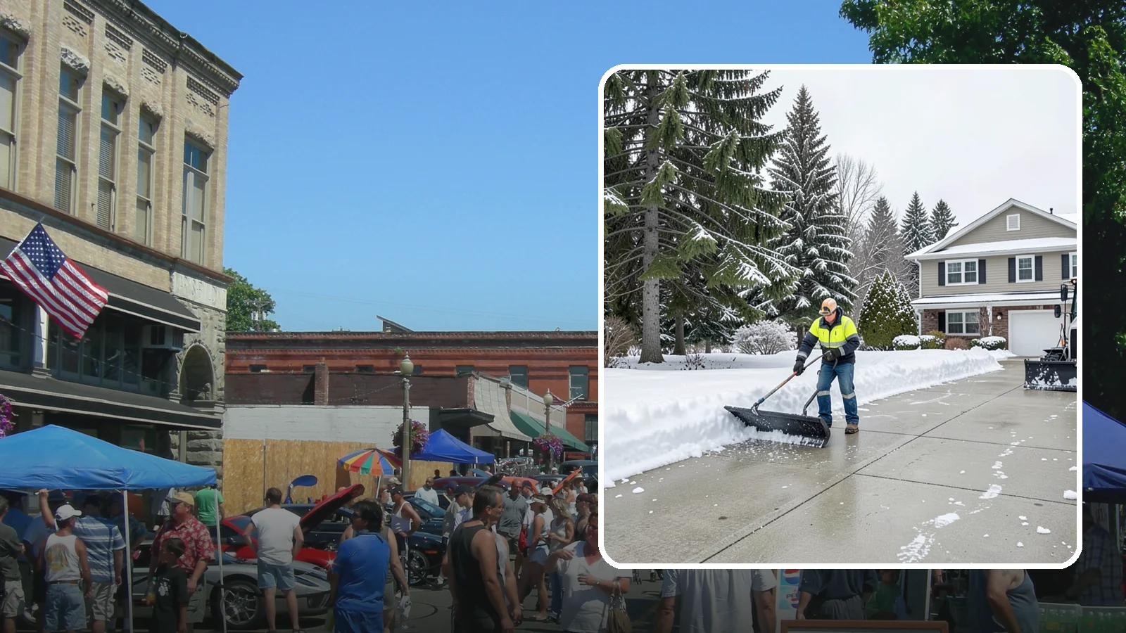 Concrete Driveway Snow Removal in Snohomish, Snohomish County, WA - We clear concrete driveways and use deicers that protect the surface from spalling and scaling.