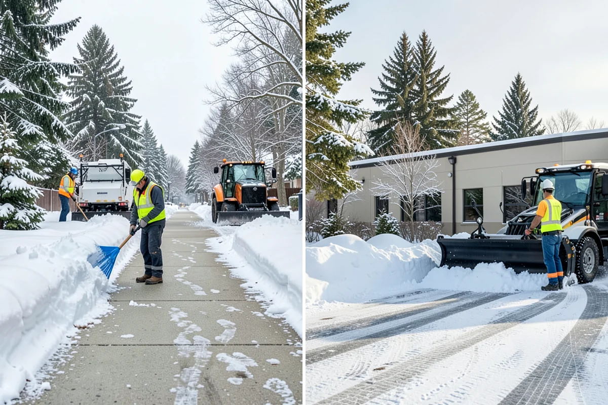 Concrete Driveway Snow Removal in Snoqualmie, King County, WA - We clear snow before meltwater soaks the slab