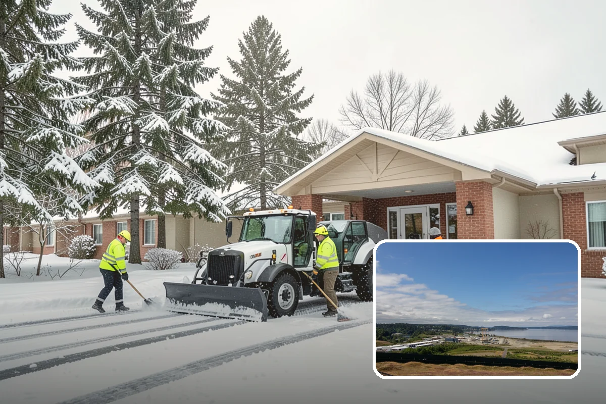 Concrete Driveway Snow Removal in University Place, Pierce County, WA - Prompt clearing to limit water intrusion