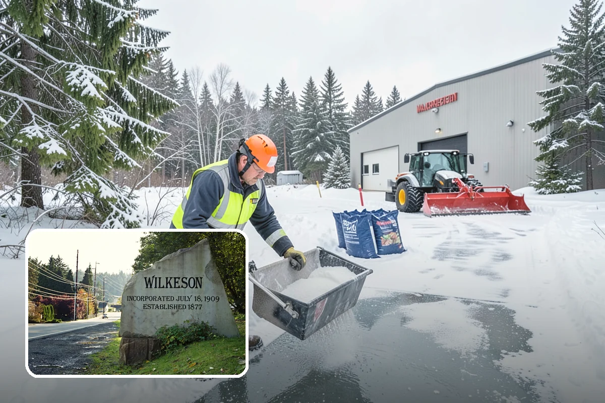 Concrete Driveway Snow Removal in Wilkeson, Pierce County, WA - Prompt clearing to limit water intrusion