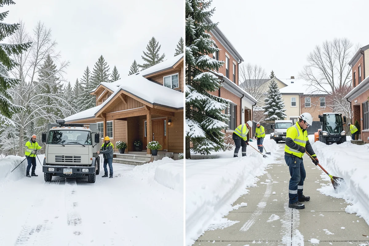 Concrete Driveway Snow Removal in Wilkeson, Pierce County, WA - We clear snow before meltwater soaks the slab