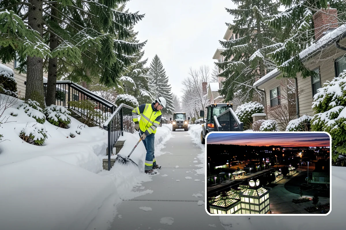Condo Snow Removal in Auburn, King County, WA - Clear common drives and guest parking
