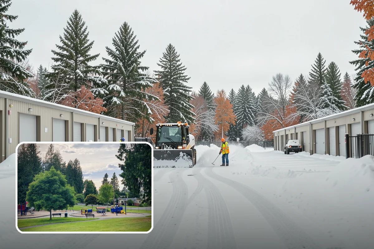 Condo Snow Removal in Bonney Lake, Pierce County, WA - Clear common drives and guest parking
