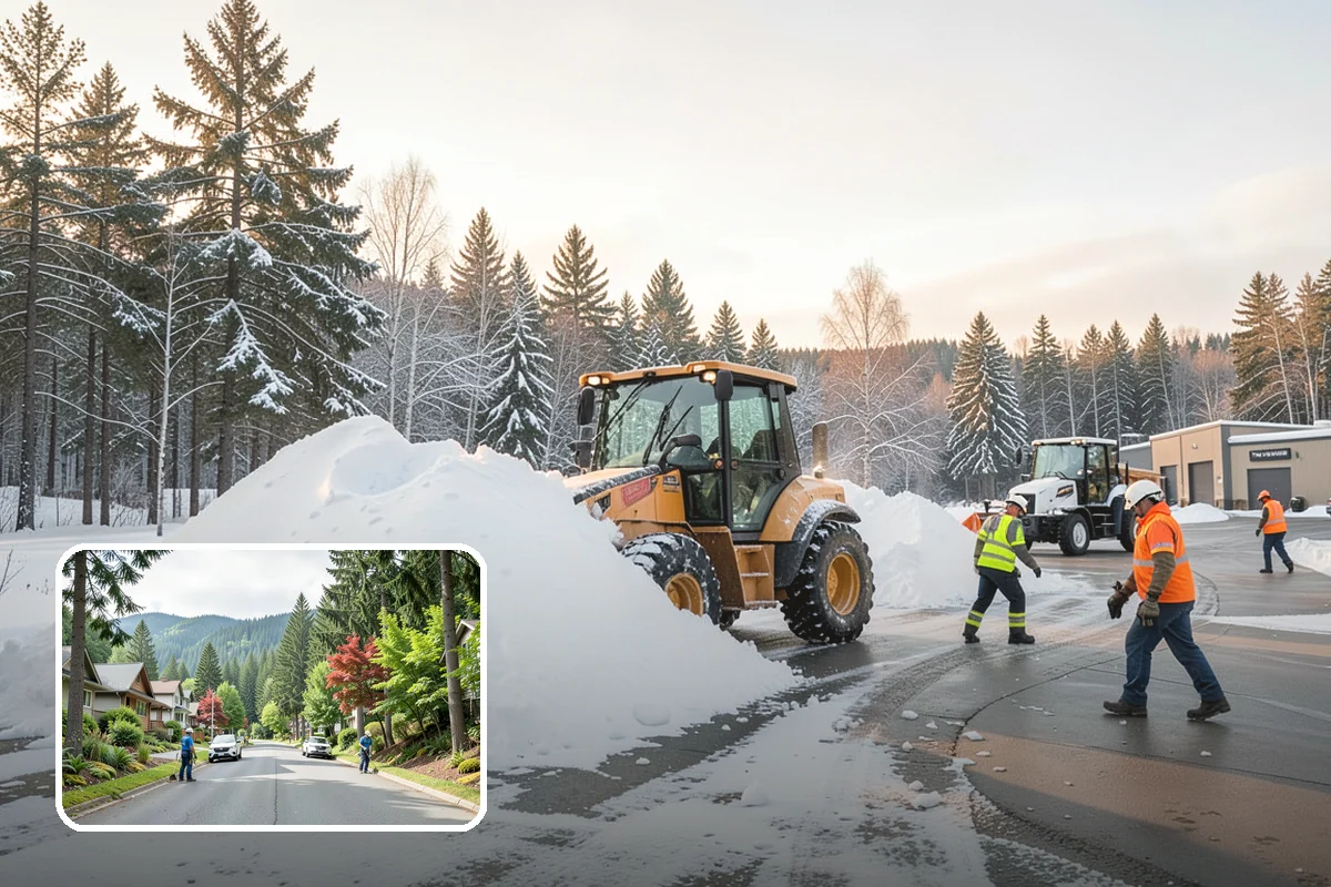 Condo Snow Removal in Darrington, Snohomish County, WA - Clear common drives and guest parking