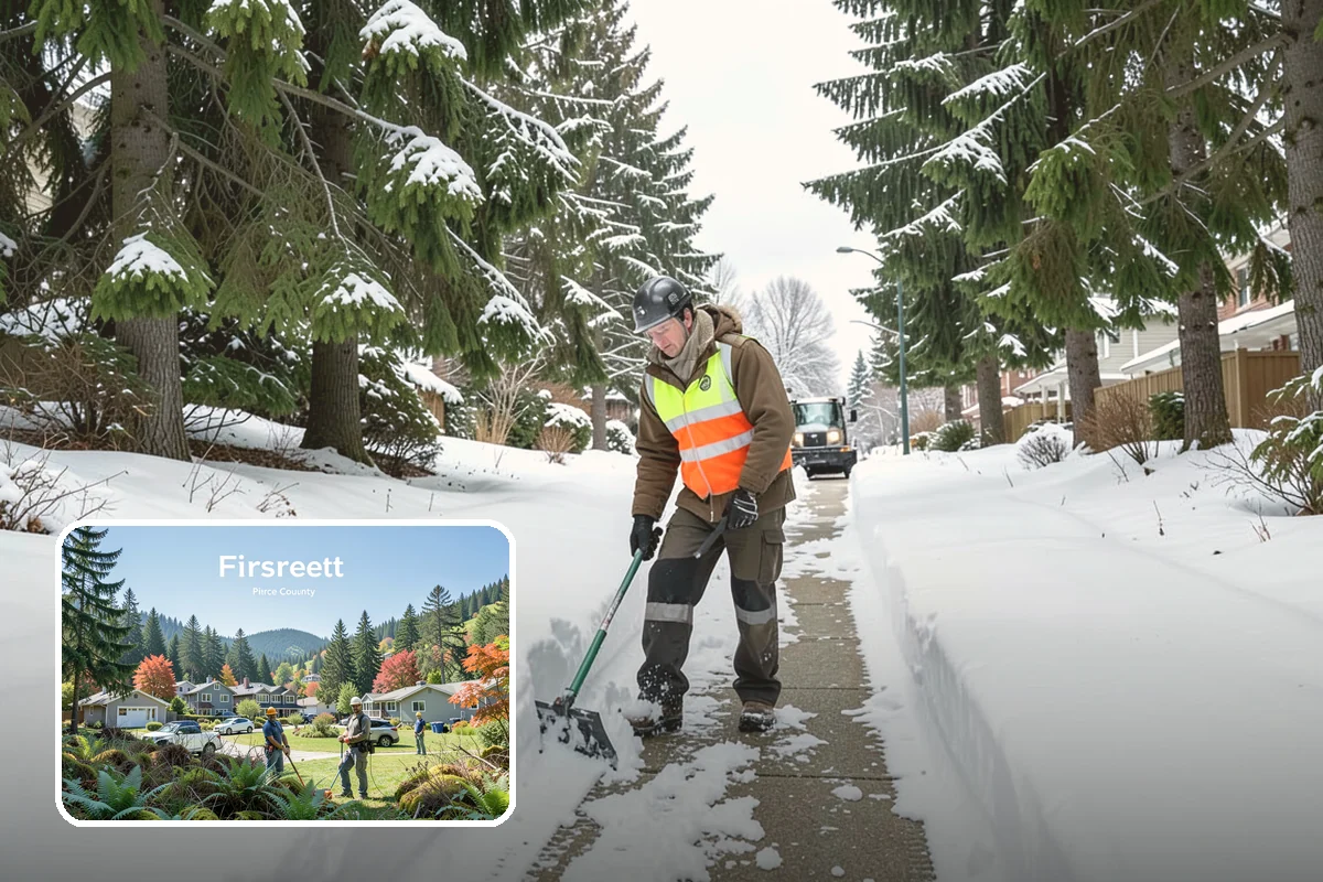 Condo Snow Removal in Fircrest, Pierce County, WA - Clear common drives and guest parking