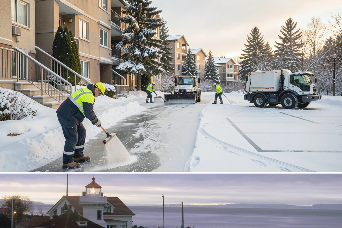 Condo Snow Removal in Mukilteo, Snohomish County, WA - Condominium clearing is most active during the core snow months of December to February.