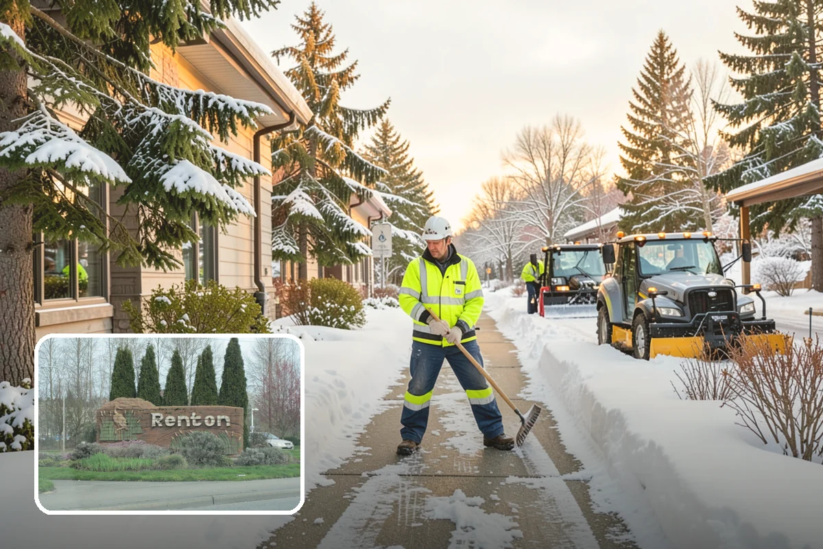 Condo Snow Removal in Renton, King County, WA - Clear common drives and guest parking
