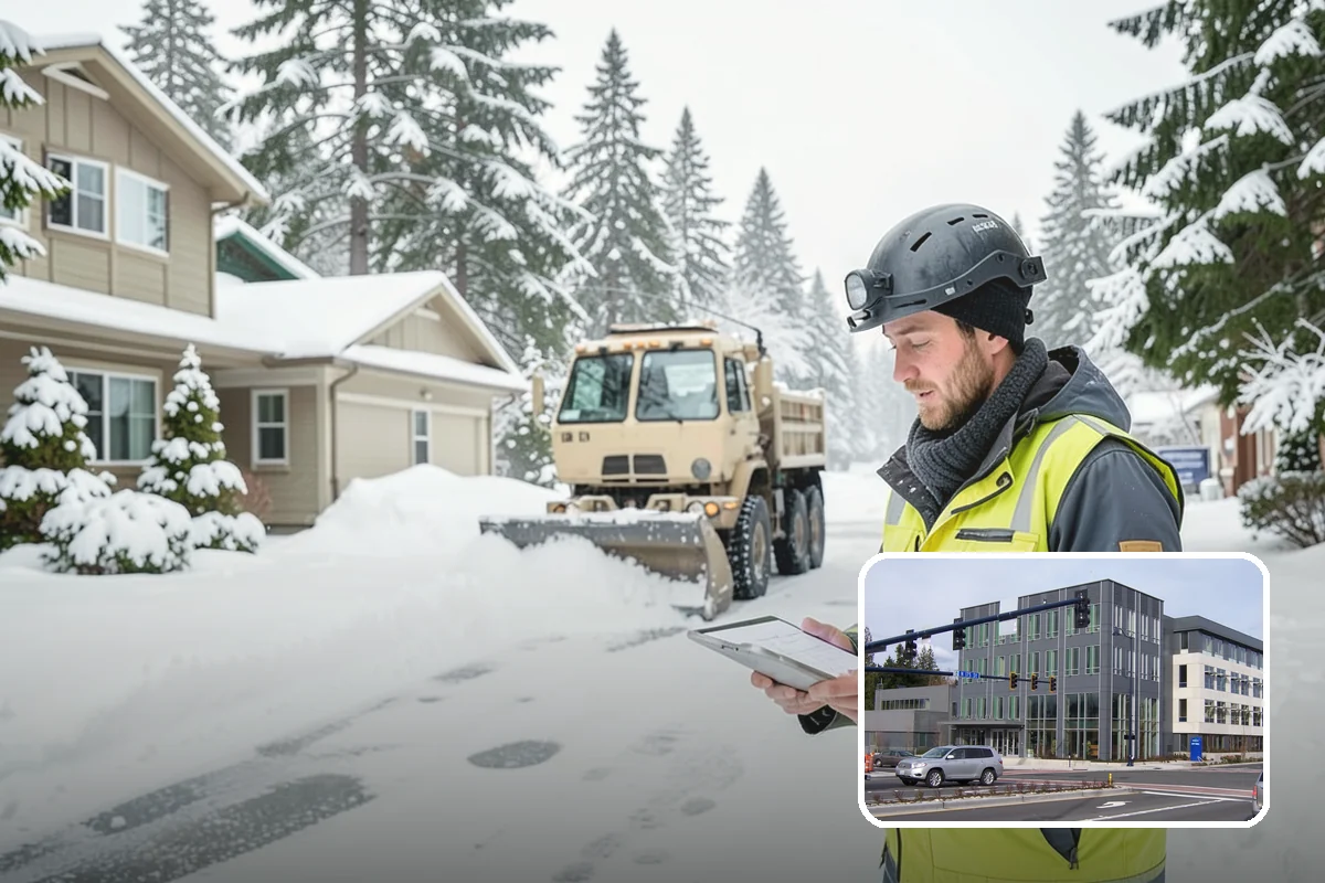Condo Snow Removal in Shoreline, King County, WA - Clear common drives and guest parking